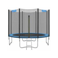 Trampoline met met veiligheidsnet beklede stangen, Hemelsblauw / 305 cm