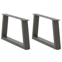 Eettafelpoten 2 st V-vormig 60x(30-31,3) cm staal antraciet Eettafelpoten 2 st V-vormig 60x(30-31,3) cm staal antraciet