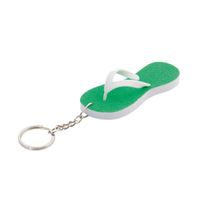Groene teenslipper sleutelhangers 8 cm   -