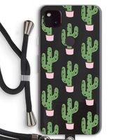 Cactus Lover: Pixel 4a 5G Transparant Hoesje met koord