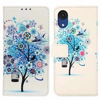 Glam Series Samsung Galaxy A03 Core Wallet Hoesje - Bloeiende Boom / Blauw