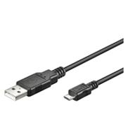 Goobay USB micro-B 180, 1.8m USB-kabel 1,8 m Micro-USB B USB A Zwart - thumbnail