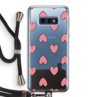 Ondersteboven verliefd: Samsung Galaxy S10e Transparant Hoesje met koord