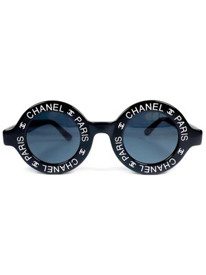 CHANEL Pre-Owned lunettes de soleil 1993 à logo imprimé - Noir