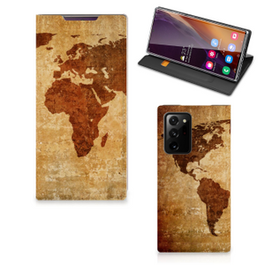 Samsung Galaxy Note 20 Ultra Book Cover Wereldkaart