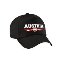 Oostenrijk / Austria landen pet / baseball cap zwart voor kinderen - Verkleedhoofddeksels