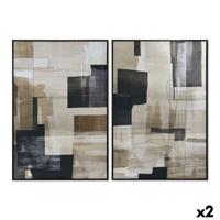 Canvas Home ESPRIT Fluweel Canvas 83 x 4 x 123 cm