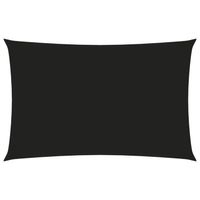 vidaXL Zonnescherm rechthoekig 2x5 m oxford stof zwart - thumbnail