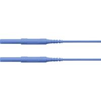 Schützinger Veiligheidsmeetsnoer Stekker 4 mm Stekker 4 mm 100.00 cm Blauw 1 stuk(s)