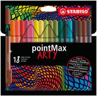 Viltstift STABILO pointmax Arty etui ÃƒÆ' 18 kleuren