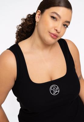 Yoek Tanktop met logo LOUNGE | Zwart | Maat 50/52