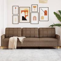 Driezitsbank 210 cm stof bruin Driezitsbank 210 cm stof bruin