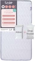 Babymatras met airconditioning - 70 x 140 cm - Dikte 11 cm - Met hoeslaken en matrasbeschermer - TINEO Babymatras met airconditioning - 70 x 140 cm - Dikte 11 cm - Met hoeslaken en matrasbeschermer - TINEO