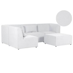 Beliani LEMVIG - Modulaire Sofa-Wit-Corduroy