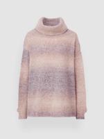 Grof gebreide space-dye trui met brede opstaande kraag