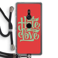 Turn hate into love: Sony Xperia XZ2 Transparant Hoesje met koord