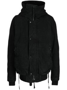 Boris Bidjan Saberi wax-coated parka jacket - Noir