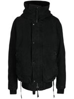 Boris Bidjan Saberi wax-coated parka jacket - Noir