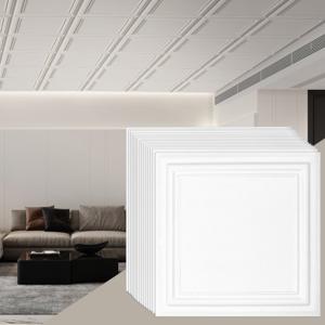 VEVOR set van 96 plafondpanelen plafondtegels polystyreen 503x503mm wit