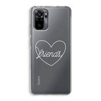 Friends heart pastel: Xiaomi Redmi Note 10 Pro Transparant Hoesje
