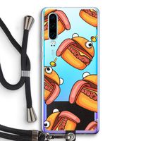 Hamburger: Huawei P30 Transparant Hoesje met koord