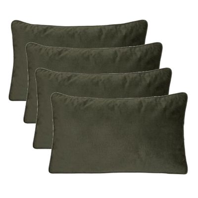 Bank/sierkussens Sophia - 4x stuks - 30 x 50 cm - polyester met rits