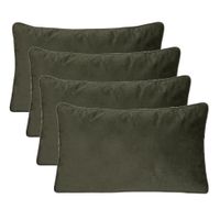 Bank/sierkussens Sophia - 4x stuks - 30 x 50 cm - polyester met rits