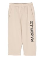 MM6 Maison Margiela Kids pantalon de jogging en coton à logo imprimé - Tons neutres - thumbnail