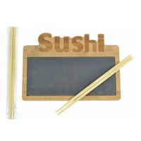 Serveerset Sushi - Bamboe Met Leisteen - 25 x 18 cm - thumbnail