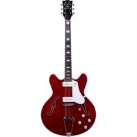 VOX Bobcat V90 semi-hollow body semi-akoestische gitaar (cherry red) - thumbnail