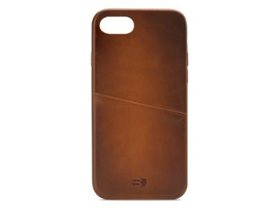 Senza Senza Desire Leather Cover with Card Slot Apple iPhone 7/8/SE (2020/2022) Burned Cognac
