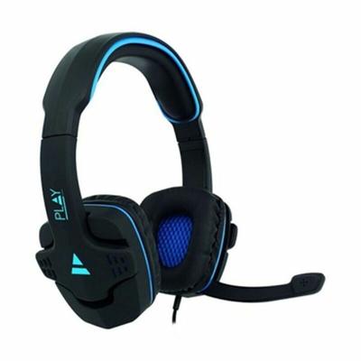 Gaming Headset met Microfoon Ewent PL3320 Zwart Blauw