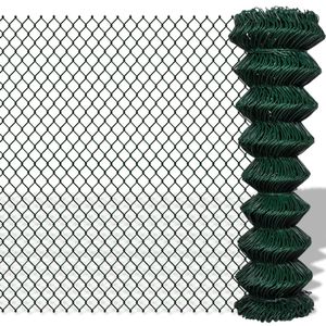VidaXL Gaashek 1,5x15 m staal groen