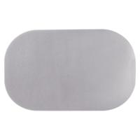 Rechthoekige placemat - PVC - grijs - 44 x 28 cm - met ronde hoeken - tafeldecoratie