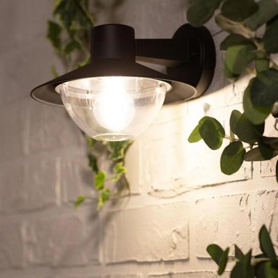 Wandlamp voordeur &apos;Neva&apos; e27 fitting modern zwart 240mm