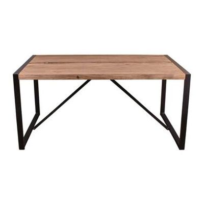 Eetkamertafel Osani - naturel/zwart - 76x160x90 cm
