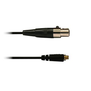 Audac 3-polige mini XLR kabel zwart voor div. headsets