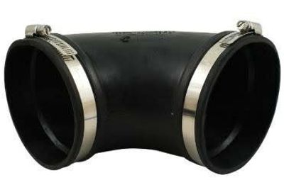Air Aqua Flexibele Rubber Bocht 90° - Doe-het-zelf, Weerbestendig, 160mm - Eenvoudige Vijver Installatie