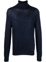 Jil Sander pull en maille à col roulé - Bleu