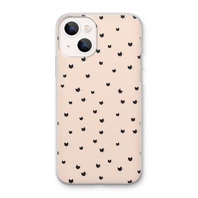 Kleine kattenkopjes: iPhone 13 mini Transparant Hoesje