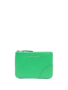 Comme Des Garçons Wallet portefeuille zippé à logo imprimé - Vert