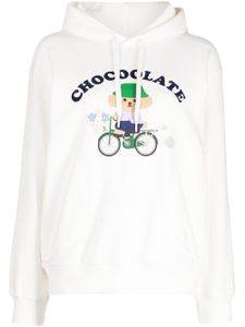 CHOCOOLATE hoodie à imprimé graphique - Blanc