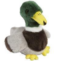 Pluche knuffel dieren Wilde Eend vogel van 18 cm