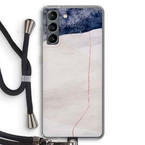 Stone White: Samsung Galaxy S21 Transparant Hoesje met koord