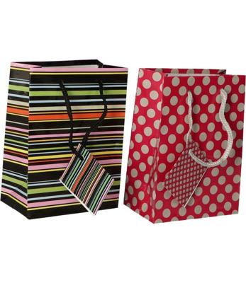 JVDL Luxe cadeau tasje klein streep/stip assorti