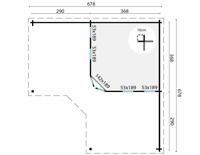 Blokhut - Tuinhuis Bridgend | 70 mm | Red Class Wood geïmpregneerd