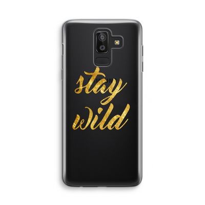 Stay wild: Samsung Galaxy J8 (2018) Transparant Hoesje