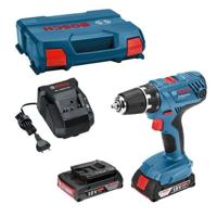Percussion Drill Bosch Professional GSB 18V- 21 + 2 Batterijen 2.0ah + Gal 1820 LC Charger