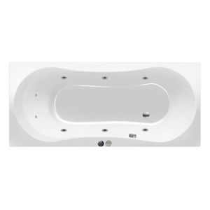 Whirlpool bad Xenz Dominica | 170x75 cm | Acryl | Pneumatisch | Luchtsysteem | Glans wit