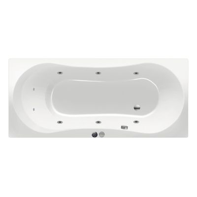 Whirlpool bad Xenz Dominica | 170x75 cm | Acryl | Pneumatisch | Luchtsysteem | Glans wit